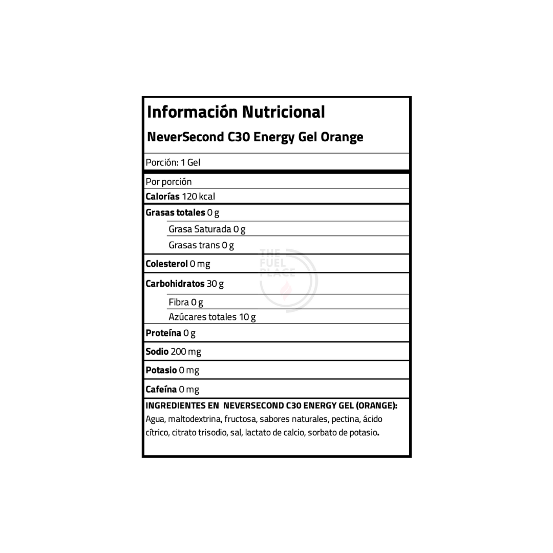 B2B - NeverSecond - C30 Energy Gel Orange