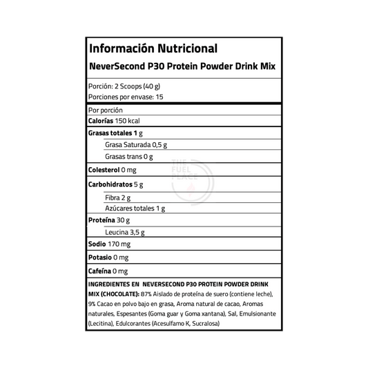 B2B - NeverSecond - P30 Recovery Drink Mix Chocolate