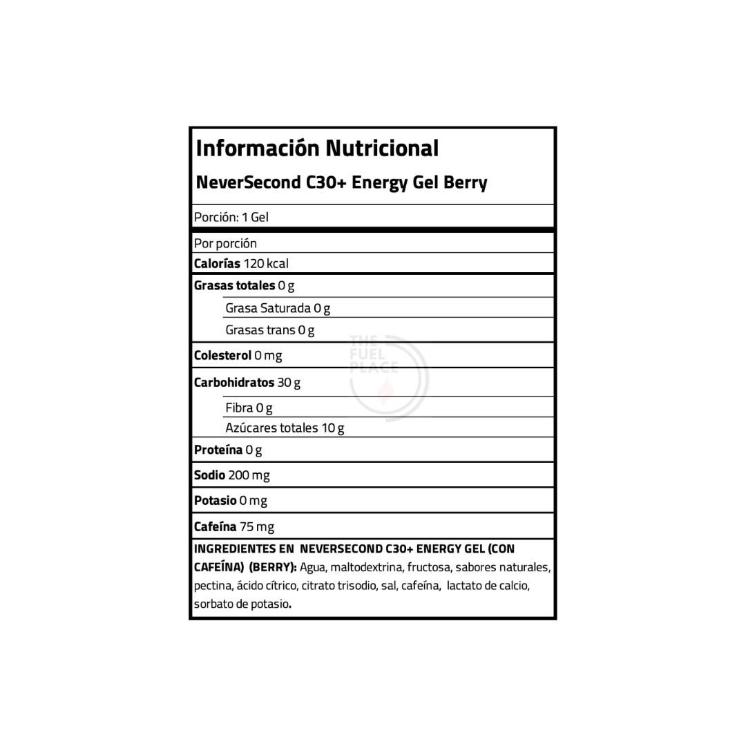 B2B - NeverSecond - C30+ Energy Gel: Berry Caffeine