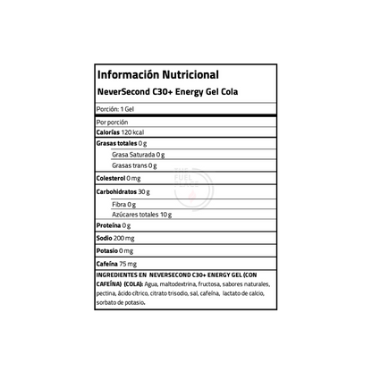 B2B - NeverSecond - C30+ Energy Gel: Cola