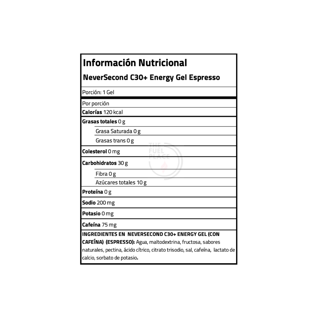 B2B - NeverSecond - C30+ Energy Gel: Espresso