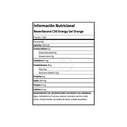 B2B - NeverSecond - C30 Energy Gel Orange