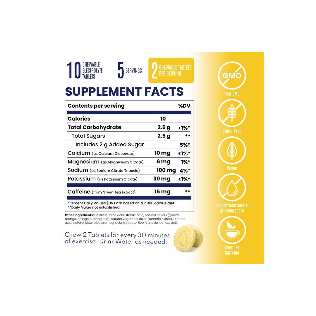 B2B - SaltStick - FastChews+ Tropical Twist Caffeine