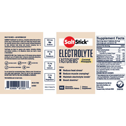 B2B - SaltStick - FastChews Coconut Pineapple