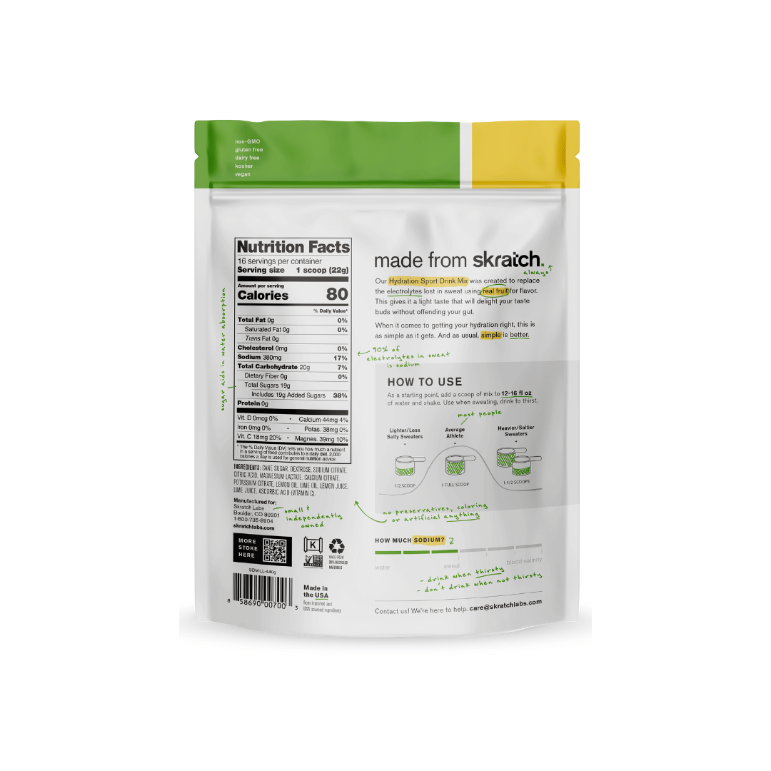 B2B - Skratch - Sport Hydration Lemon & Lime 440g