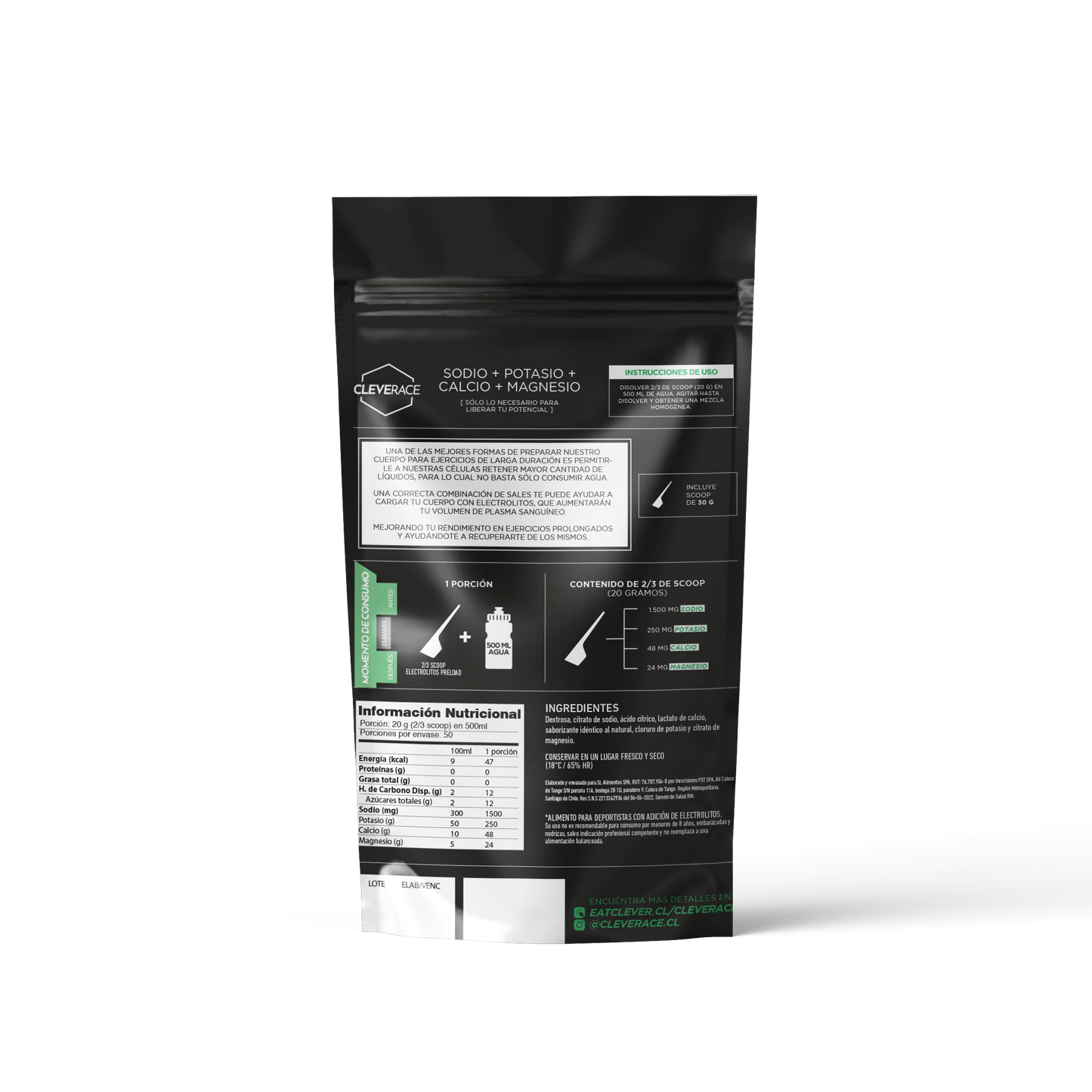 B2B - Cleverace - Electrolitos Preload 1500