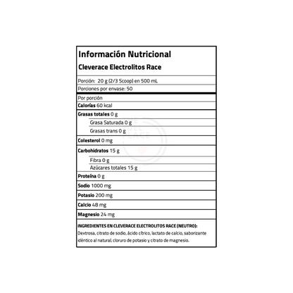 B2B - Cleverace - Electrolitos Race 1000